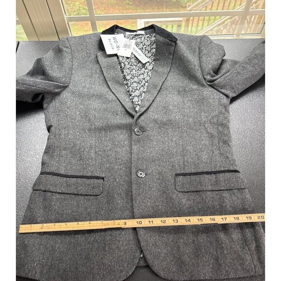 WD.NY Black Mens Charcoal Blazer Jacket With Paisley Lining Size M - Picture 14 of 16